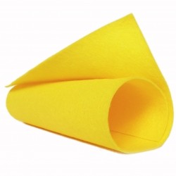 Filc 1mm, wełna/wiskoza, 20x30 cm- żółty