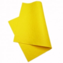 Filc 1mm, wełna/wiskoza, 20x30 cm- żółty