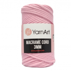 Sznurek YarnArt Macrame Cord 3mm- 762- jasny róż