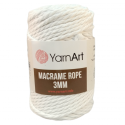 Sznurek YarnArt Macrame Rope 3mm- 751- biały