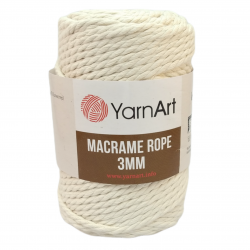 Sznurek YarnArt Macrame Rope 3mm- 752- ecru