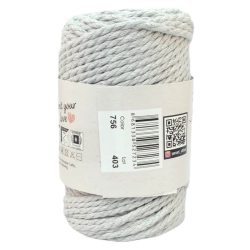 Sznurek YarnArt Macrame Rope 3mm- 756- popiel
