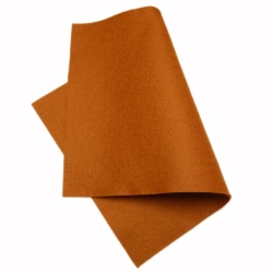 Filc 1mm, wełna/wiskoza, 20x30 cm- miedź