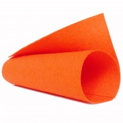 Filc 1mm, wełna/wiskoza, 20x30 cm- pomarańcz