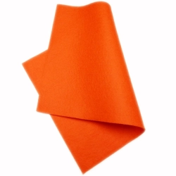 Filc 1mm, wełna, szer.180cm, 0.1mb- Pomarańcz