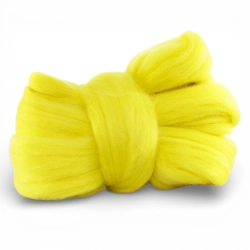 Wełna, czesanka merynos, 10g- cytrynka