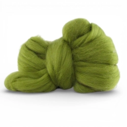 Wełna, czesanka merynos, 10g- oliwka