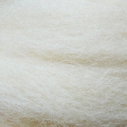 Wełna owcza, czesanka polska, do filcowania, 50g- biały