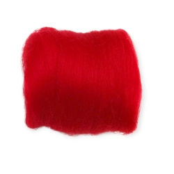Wełna, czesanka polska, 10g- ciemny czerwony