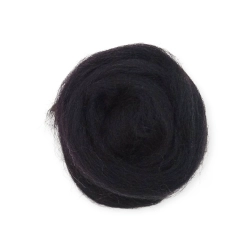 Wełna, czesanka polska, 10g- czarny