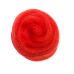 Wełna, czesanka polska, 10g- czerwony