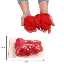 Wełna owcza, czesanka polska, do filcowania, 50g-  melanż muszelka