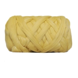 Wełna owcza, czesanka polska, do filcowania, 100g- jasny żółty