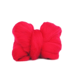 Wełna, czesanka polska, 10g- czerwony